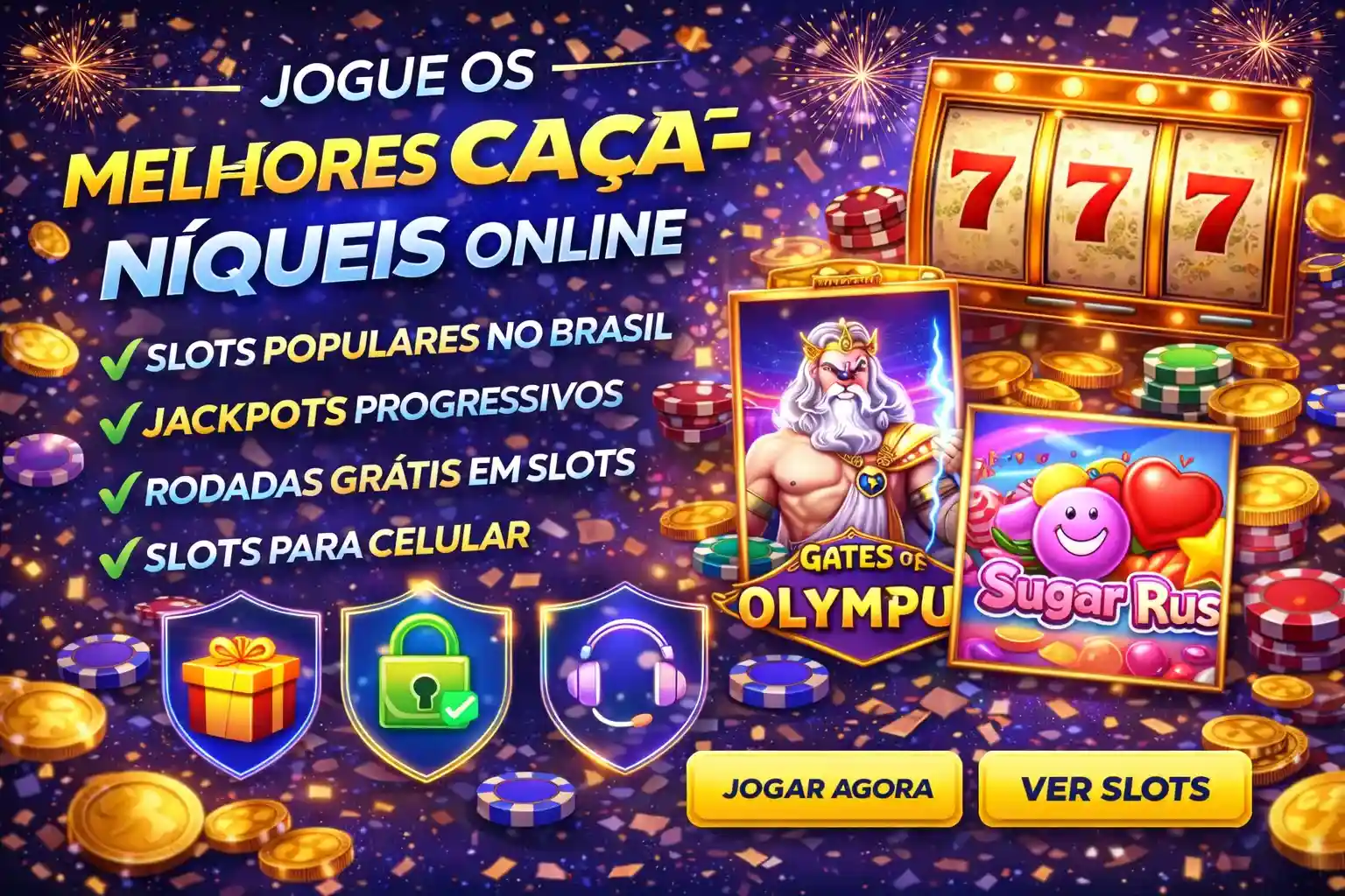 Banner de cassino online no Brasil com roleta, fichas e aplicativo móvel